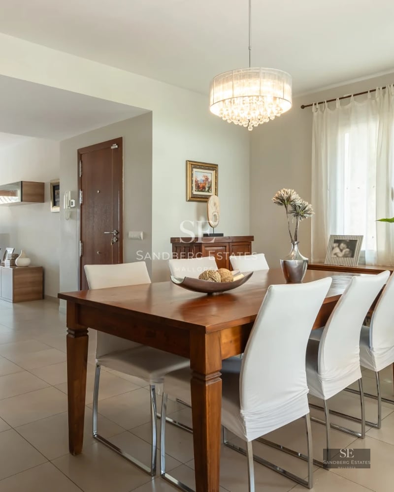 Exterior view of a modern villa with pool, large garden and minimalist architectural design. White facade with large windows.