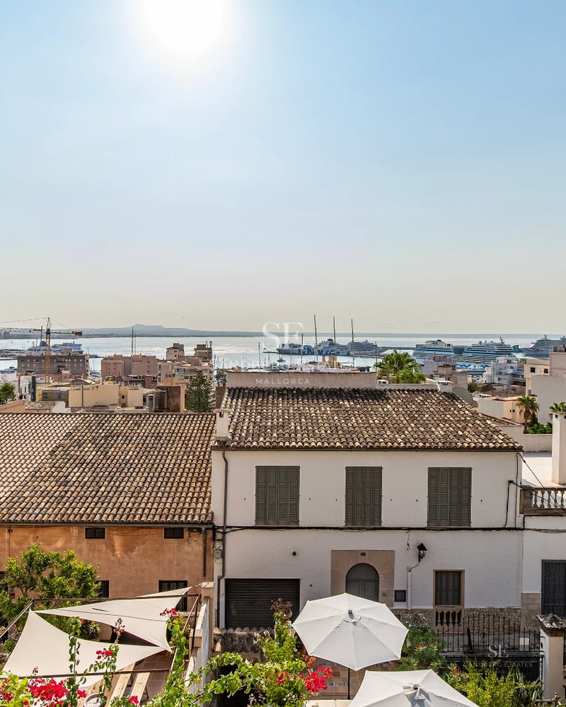 Spacious living room with floor-to-ceiling windows overlooking infinity pool. Modern sofas, elegant coffee table. Natural light, minimalist design.