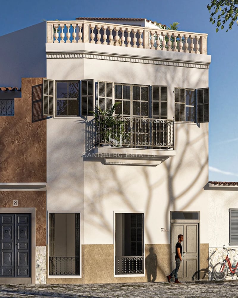 Aerial view of a modern house with infinity pool, surrounded by gardens and overlooking the sea. Minimalist architecture, large terraces.