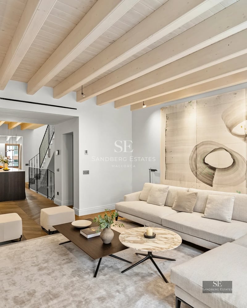 Exterior view of a modern villa with pool, minimalist architecture, large windows, and lush landscaping. Elegant design.