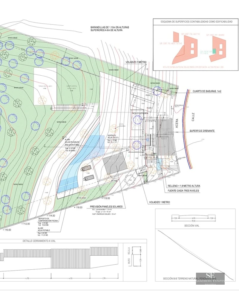Exterior view of modern villa with infinity pool, lush garden, and minimalist architecture featuring large windows.