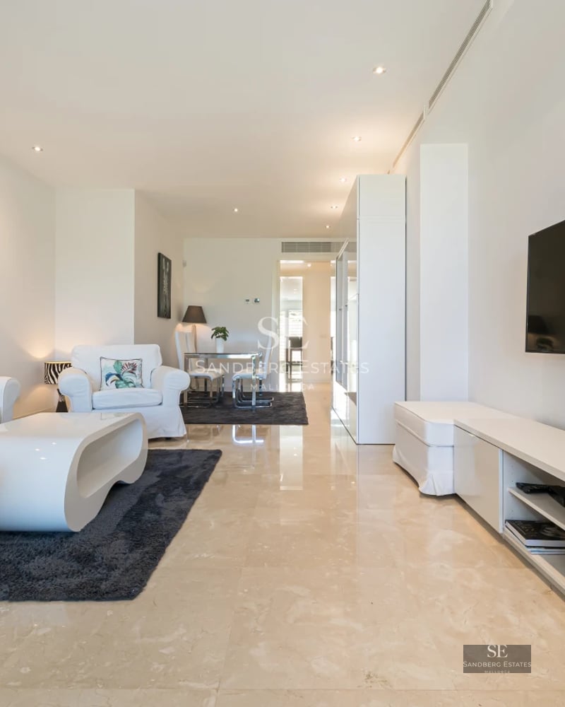 Expansive terrace featuring an infinity pool, elegant outdoor furniture, panoramic sea views, and minimalist architecture.