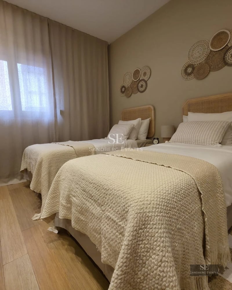 Exterior view of a modern villa with pool, lush gardens and a sunny terrace. Minimalist architecture, clean lines, peaceful environment.