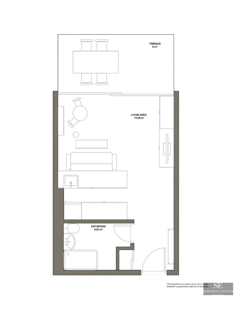 Spacious living room with floor-to-ceiling sea view windows, light wood floors, modern and minimalist decor, abundant natural light.