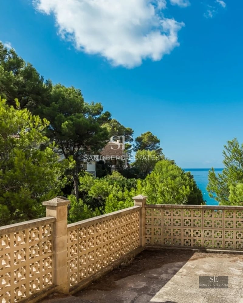 Spacious terrace with pool, sun loungers, and panoramic views. Modern design ideal for relaxation and outdoor entertainment.