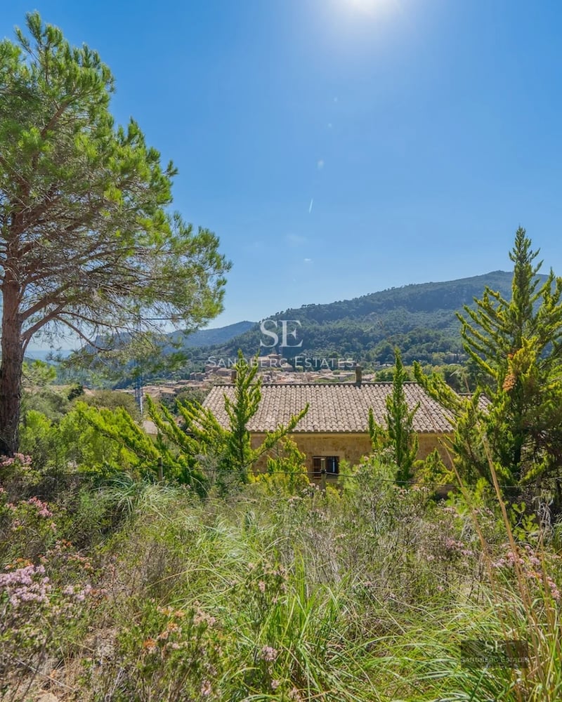 Modern penthouse terrace with pool and panoramic views. Minimalist design, elegant furniture, and lush vegetation. Perfect for relaxation.