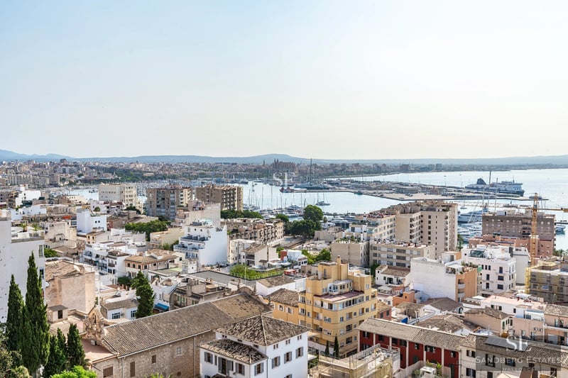 Exterior view of a modern villa with a pool, spacious terraces, and lush vegetation. Contemporary architecture, elegant design.