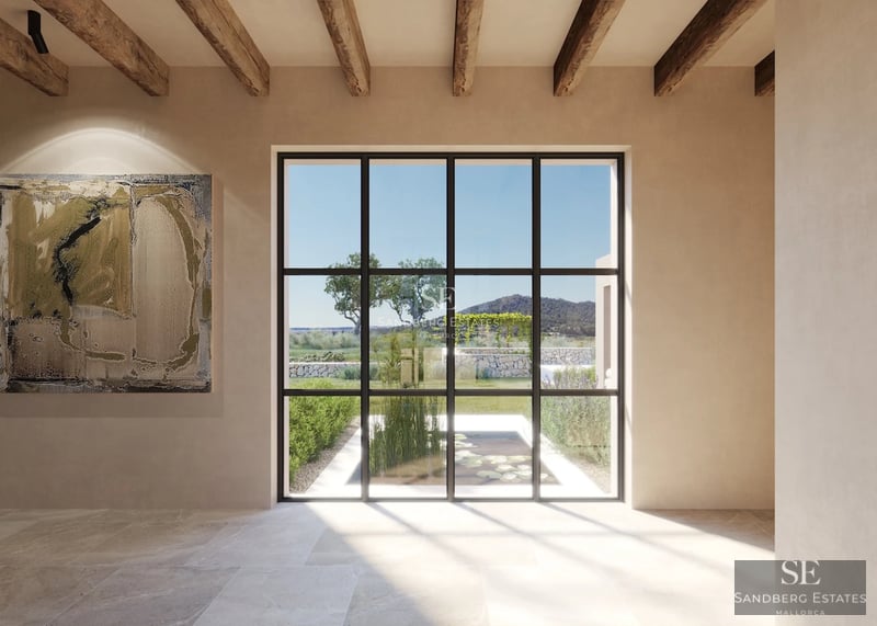 View of a luxurious pool with modern design, surrounded by lush greenery and stunning architecture.