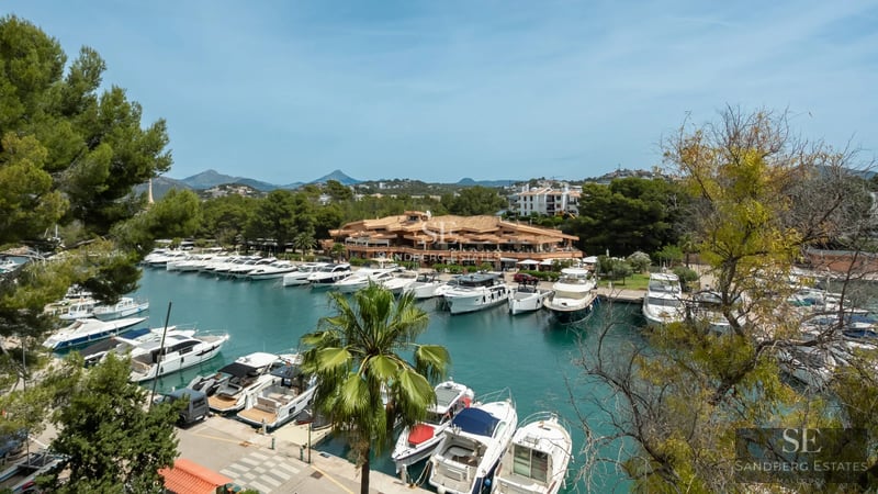 Exterior view of a modern villa featuring a pool, lush garden, and contemporary architectural design. Soft lighting and peaceful ambiance.