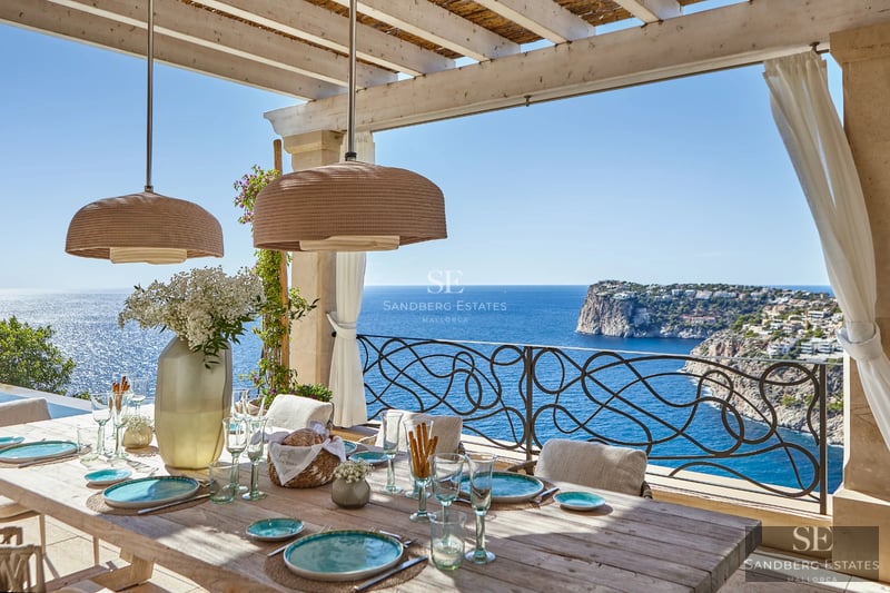 Expansive terrace featuring an infinity pool, sun loungers, and panoramic views. Modern design with sleek finishes. Ideal for relaxation and entertainment.