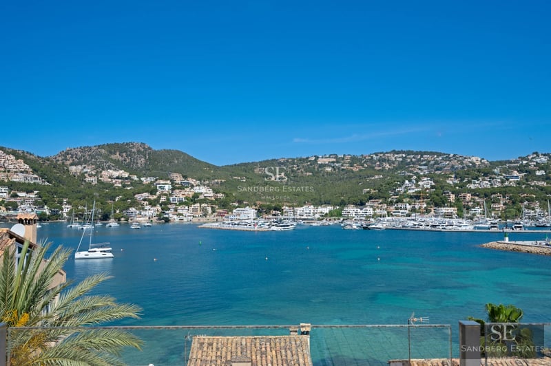 Exterior view of a modern villa featuring an infinity pool, lush garden, and minimalist architecture. Contemporary design and open spaces.