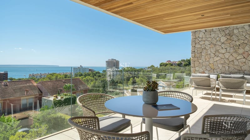 Exterior view of a modern house with a pool, garden, and large windows. Contemporary architecture. Luxury and comfort.