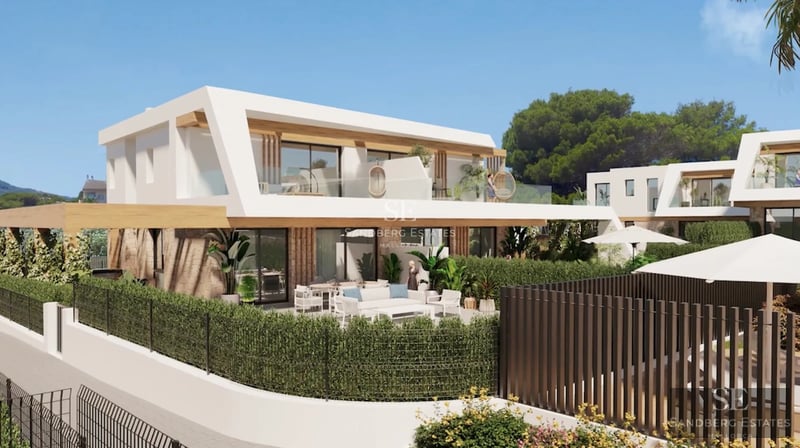 Spacious terrace with infinity pool and panoramic views. Modern architecture with clean lines and high-quality finishes.