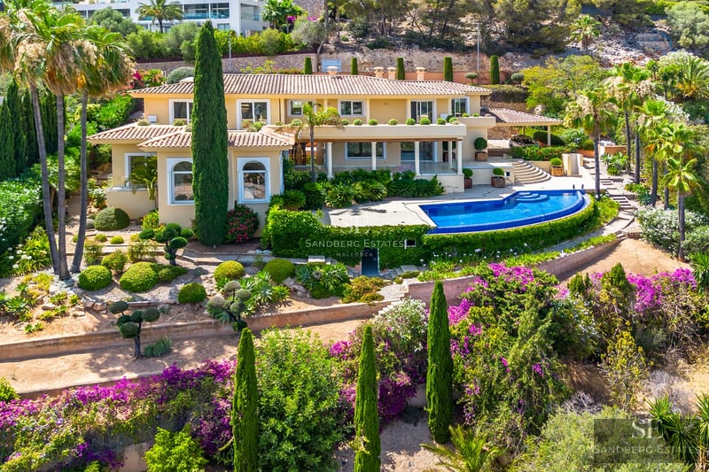 Spacious living room with floor-to-ceiling windows, infinity pool, and panoramic views. Modern design with high-quality finishes and natural light.