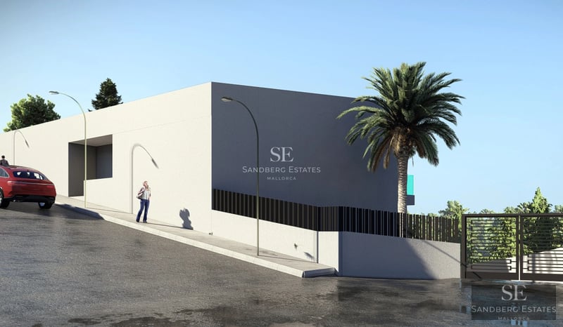 Pool view with loungers and umbrellas. Modern facade, manicured garden. Ideal for relaxation. Luxury property.