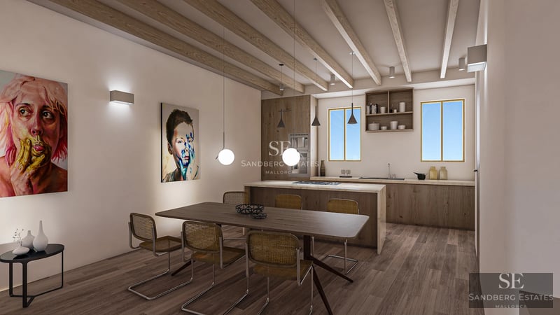 Expansive balcony with infinity pool. Ocean view. Modern design, glass railing, and stylish outdoor furniture.