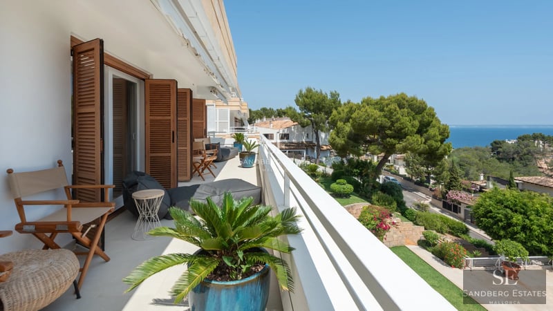 Exterior view of a modern villa featuring an infinity pool, manicured garden, and large windows offering ample light.