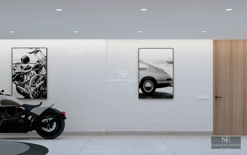 View of a luxurious villa with a pool. Modern architecture, large windows and lush garden. Elegant design and high-quality finishes.