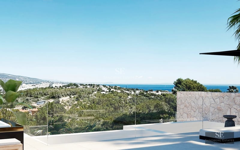 Exterior of a modern home with infinity pool, lounge chairs, and garden. Minimalist architecture and sleek design.