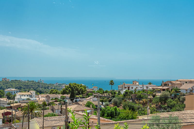 Exterior of modern villa with reflective pool, expansive terraces, and lush greenery. Minimalist architectural design.